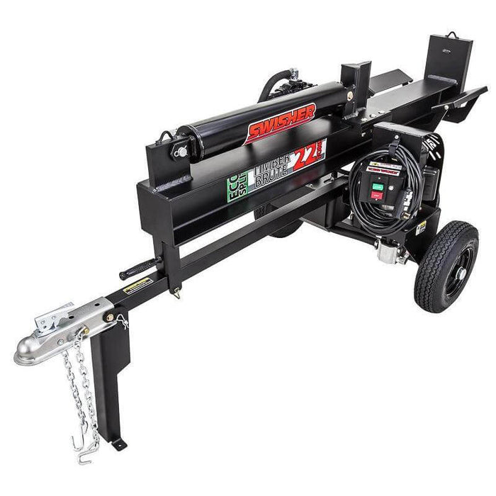 Swisher 22-Ton Timber Brute Eco Split Log Splitter – 120V Electric, Horizontal/Vertical, Road Towable