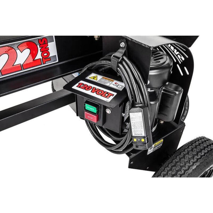 Swisher 22-Ton Timber Brute Eco Split Log Splitter – 120V Electric, Horizontal/Vertical, Road Towable
