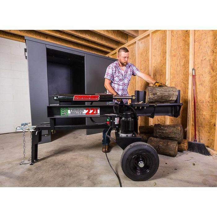 Swisher 22-Ton Timber Brute Eco Split Log Splitter – 120V Electric, Horizontal/Vertical, Road Towable