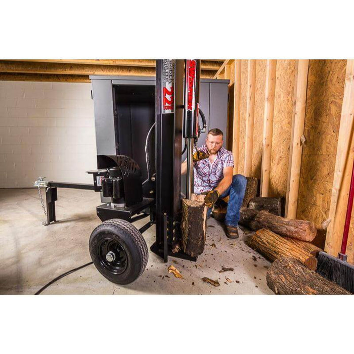 Swisher 22-Ton Timber Brute Eco Split Log Splitter – 120V Electric, Horizontal/Vertical, Road Towable