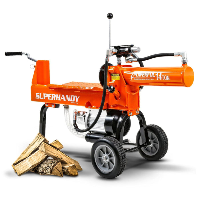 SuperHandy 14-Ton Electric Log Splitter – Horizontal, 120V Motor (GUO084)