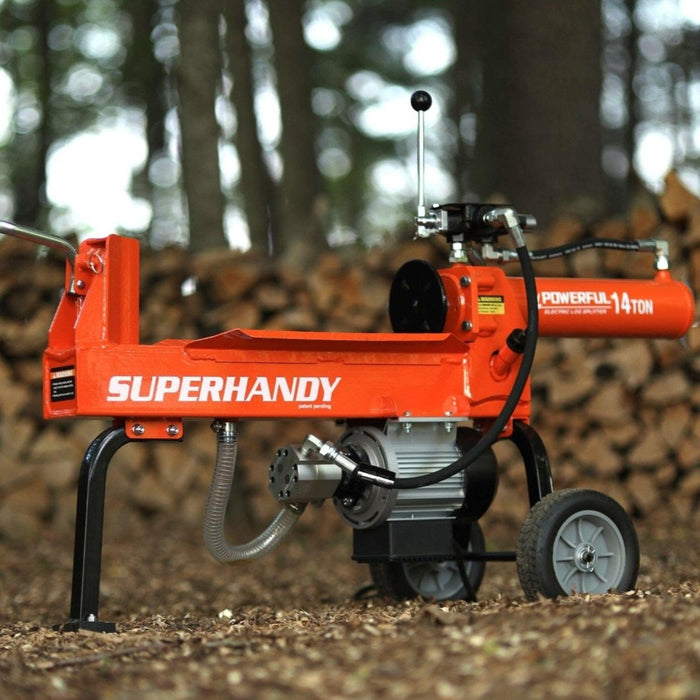 SuperHandy 14-Ton Electric Log Splitter – Horizontal, 120V Motor (GUO084)