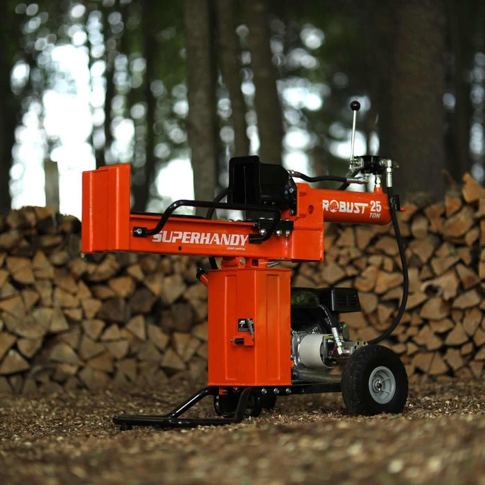 SuperHandy 25-Ton Gas Log Splitter – 7HP 209CC, Horizontal/Vertical, 20" Max Log Length