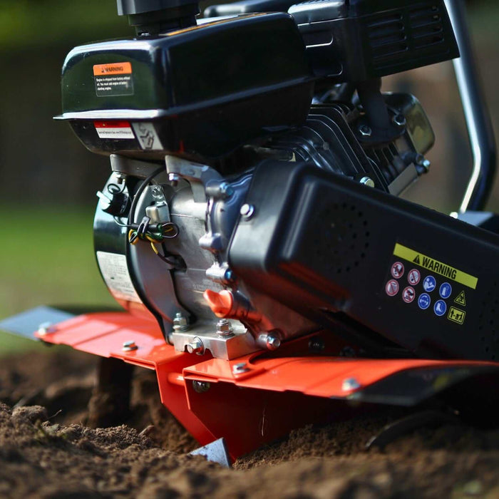 SuperHandy Gas Garden Tiller Pro - 7HP 209CC, 27" Width, 14" Depth