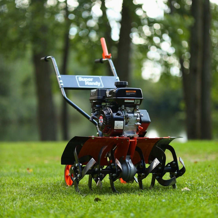 SuperHandy Gas Garden Tiller Pro - 7HP 209CC, 27" Width, 14" Depth